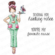 Load image into Gallery viewer, Curvy Girl Nurse Rubber Stamp
