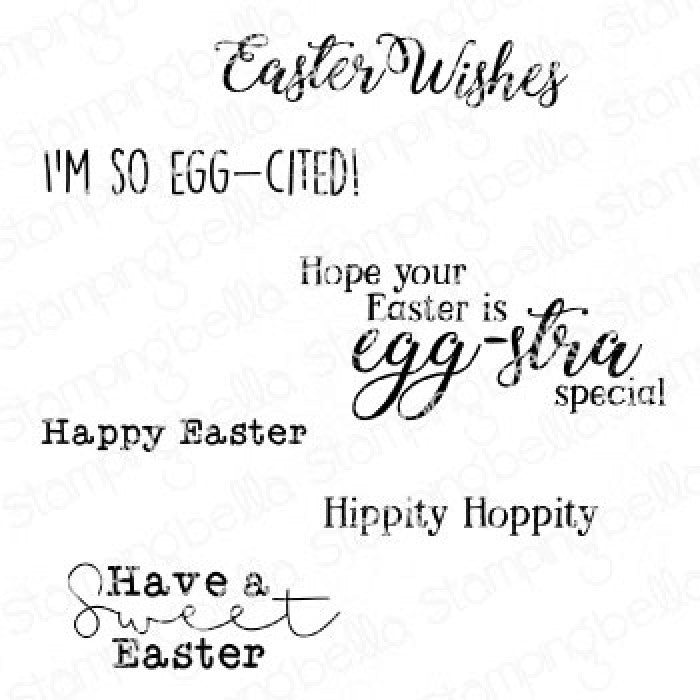 Easter Sentiment Set Rubber Stamp