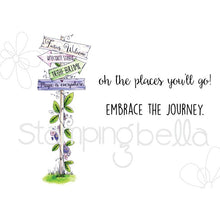 Load image into Gallery viewer, Tiny Townie Fairy Garden Sign Rubber Stamp
