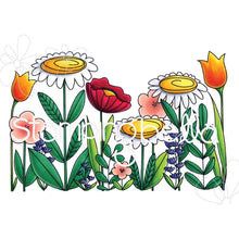 Load image into Gallery viewer, Floral Forest Backdrop Rubber Stamp
