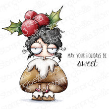 Load image into Gallery viewer, Mini Oddball Christmas Pudding Rubber Stamp
