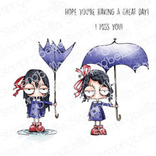 Load image into Gallery viewer, Mini Oddball Weather Girls Rubber Stamp
