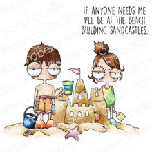 Load image into Gallery viewer, Mini Oddballs Building A Castle Rubber Stamp
