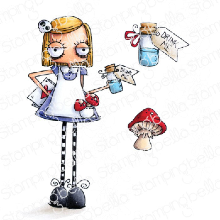 Oddball Alice In Wonderland Rubber Stamp