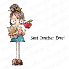 Load image into Gallery viewer, Oddball Girl Teacher Rubber Stamp
