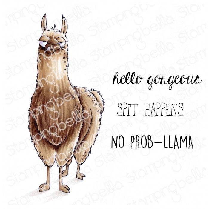 Oddball Llama Rubber Stamp