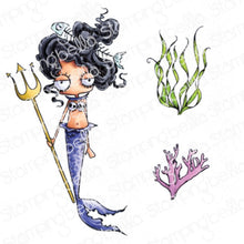 Load image into Gallery viewer, Oddball Mermaid Set Rubber Stamp
