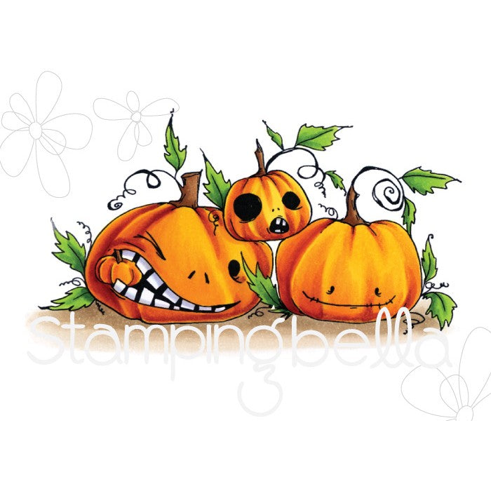 Oddball Naughty Pumpkins Rubber Stamp