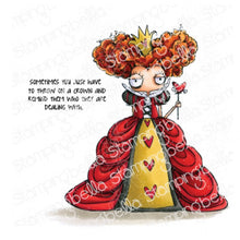 Load image into Gallery viewer, Oddball Queen Of Hearts (Alice In Wonderland Collection) Rubber Stamp
