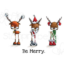 Load image into Gallery viewer, Oddball Reindeer Set Rubber Stamp
