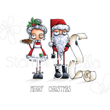 Load image into Gallery viewer, Oddball Santa And The Missus Rubber Stamp
