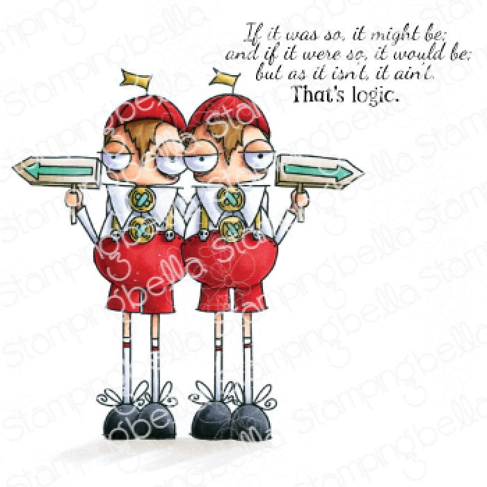 Oddball Tweedle Dee And Tweedle Dum (Alice In Wonderland Collection) Rubber Stamp