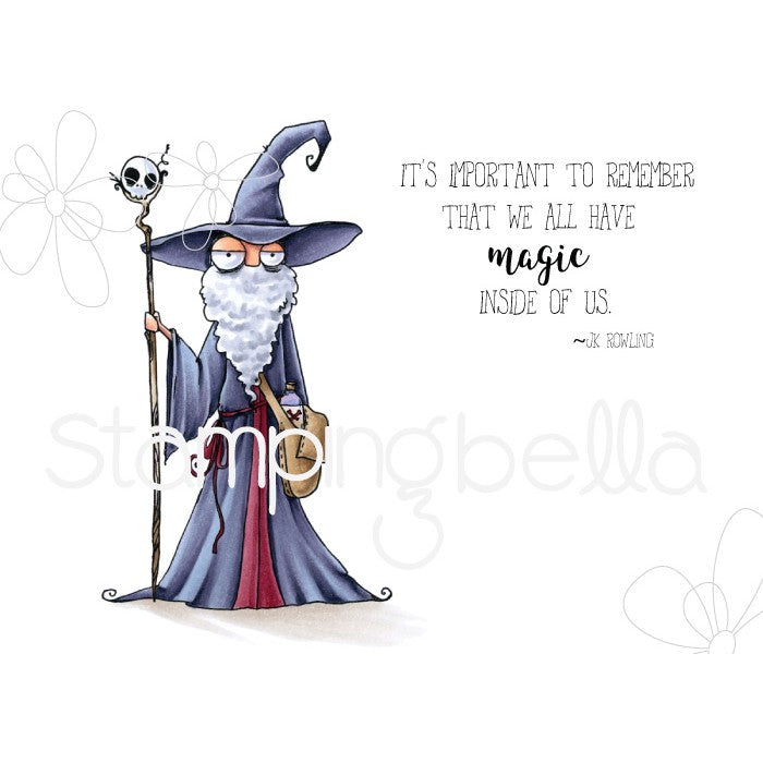 Oddball Wizard Rubber Stamp