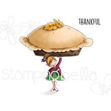 Load image into Gallery viewer, Teeny Tiny Townie With A Pumpkin Pie Rubber Stamp
