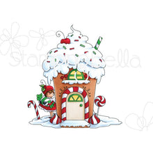 Load image into Gallery viewer, Teeny Tiny Towny Gingerbread House Rubber Stamp
