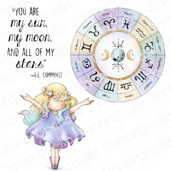 Tiny Townie Astrology Chart Rubber Stamp