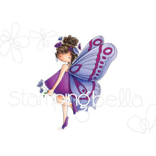 Load image into Gallery viewer, Tiny Townie Butterfly Girl Brianna Rubber Stamp
