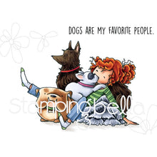 Load image into Gallery viewer, Tiny Townie Daphne And Her Dogs Rubber Stamp
