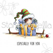 Load image into Gallery viewer, Tiny Townie Ellie The Elf Rubber Stamp
