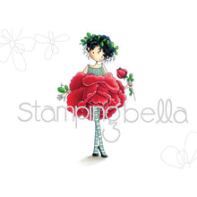 Load image into Gallery viewer, Tiny Townie Garden Girl Rose Rubber Stamp
