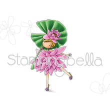 Load image into Gallery viewer, Tiny Townie Garden Girl Water Lily Rubber Stamp
