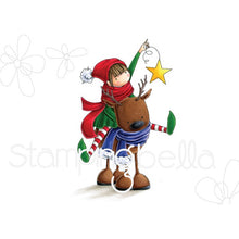 Load image into Gallery viewer, Tiny Townie Rita And The Reindeer Rubber Stamp
