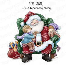 Load image into Gallery viewer, Tiny Townies On Santa&#39;s Lap Rubber Stamp
