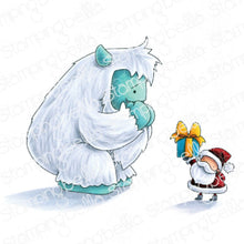 Load image into Gallery viewer, Yeti And Santa Rubber Stamp
