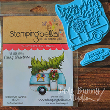 Load image into Gallery viewer, Christmas Camper Rubber Stamp
