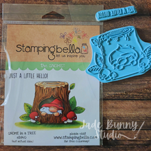 Load image into Gallery viewer, Gnome In A Tree Cling Rubber Stamp
