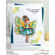 Load image into Gallery viewer, Tiny Townie Butterfly Girl Blanche Rubber Stamp
