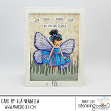 Load image into Gallery viewer, Tiny Townie Butterfly Girl Blanche Rubber Stamp
