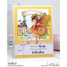 Load image into Gallery viewer, Tiny Townie Butterfly Girl Brianna Rubber Stamp
