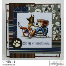 Load image into Gallery viewer, Tiny Townie Daphne And Her Dogs Rubber Stamp
