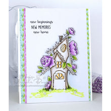 Load image into Gallery viewer, Tiny Townie Fairy Garden Fairy House Set Rubber Stamp
