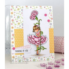 Load image into Gallery viewer, Tiny Townie Garden Girl Carnation Rubber Stamp
