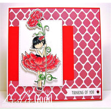 Load image into Gallery viewer, Tiny Townie Garden Girl Carnation Rubber Stamp
