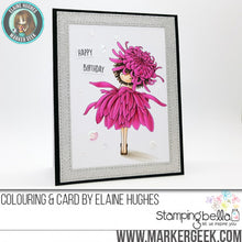 Load image into Gallery viewer, Tiny Townie Garden Girl Chrysanthemum Rubber Stamp
