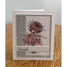 Load image into Gallery viewer, Tiny Townie Garden Girl Chrysanthemum Rubber Stamp
