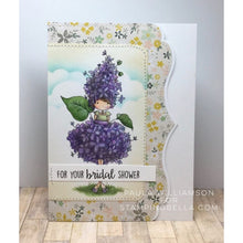 Load image into Gallery viewer, Tiny Townie Garden Girl Lilac Rubber Stamp
