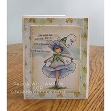 Load image into Gallery viewer, Tiny Townie Garden Girl Morning Glory Rubber Stamp
