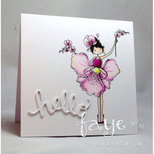 Load image into Gallery viewer, Tiny Townie Garden Girl Orchid Rubber Stamp
