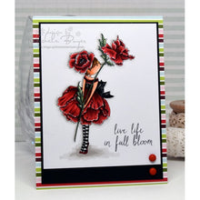 Load image into Gallery viewer, Tiny Townie Garden Girl Poppy Rubber Stamp
