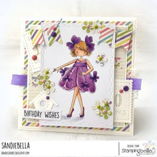 Load image into Gallery viewer, Tiny Townie Garden Girl Violet Rubber Stamp
