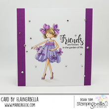 Load image into Gallery viewer, Tiny Townie Garden Girl Violet Rubber Stamp
