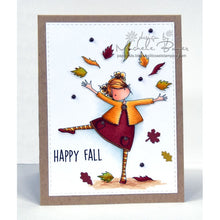 Load image into Gallery viewer, Tiny Townie Layla Loves Leaves Rubber Stamp
