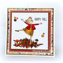 Load image into Gallery viewer, Tiny Townie Layla Loves Leaves Rubber Stamp
