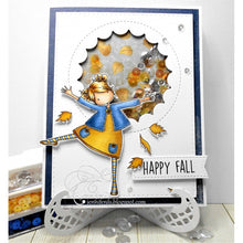 Load image into Gallery viewer, Tiny Townie Layla Loves Leaves Rubber Stamp
