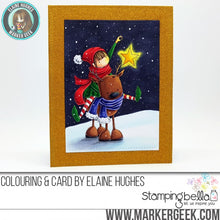 Load image into Gallery viewer, Tiny Townie Rita And The Reindeer Rubber Stamp
