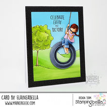 Load image into Gallery viewer, Tiny Townie Tyre Swing Rubber Stamp
